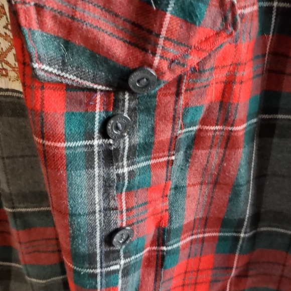 Handmade upcycled lagenlook sweater tartan plaid dress OOAK Small-Large - Picture 11 of 12